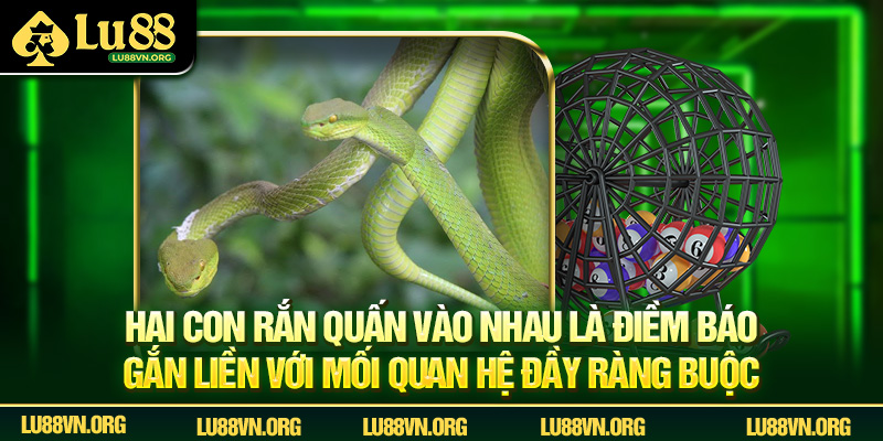 Hai con rắn quấn vào nhau là điềm báo gắn liền với mối quan hệ đầy ràng buộc.